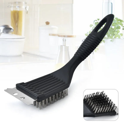 Premium 3-in-1 BBQ Brush with Stainless Steel Bristles - Befez