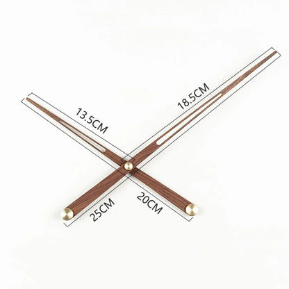 Big Wooden Wall Clock with Natural Walnut Finish