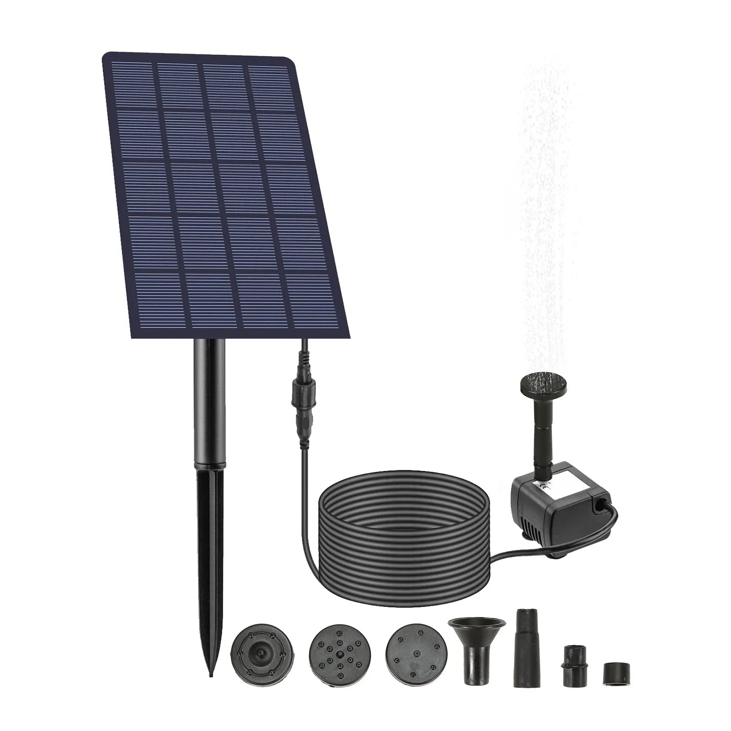 Solar Powered Water Fountain Kit for Pond and Garden