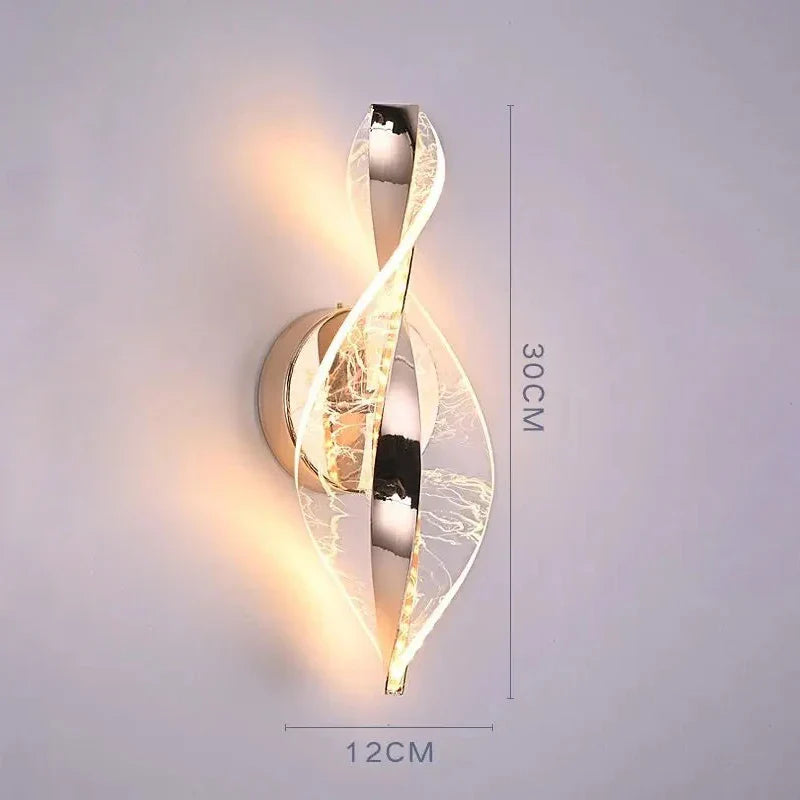 Stylish LED Wall Lamp | Contemporary Metal & Glass Design