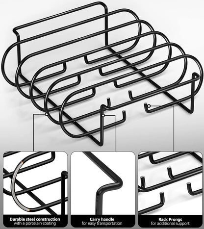 Premium Grill Rib Rack | 4 Tier | Non Stick | Gas & Oven