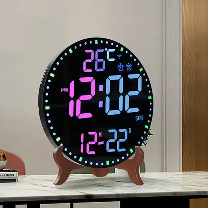 Digital LED Wall Clock with Calendar and WiFi