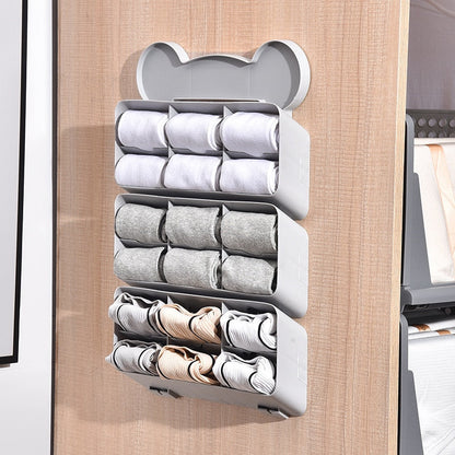 Sticky Foldable Fabric Storage Wall Shelf