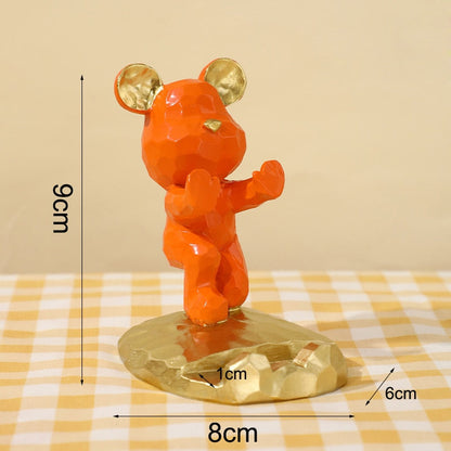 Cute Mini Martial Arts Bear Phone Holder