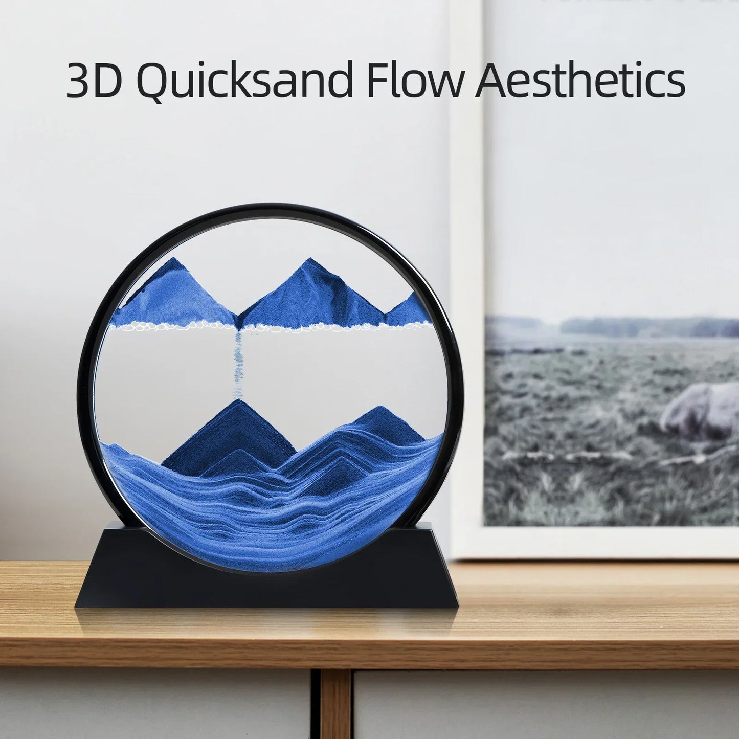 Soothing 3D Sand Art Glass Orb Decoration