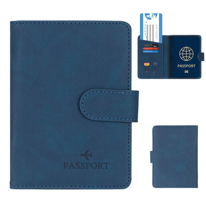 Premium RFID Passport Holder in Genuine Leather Style