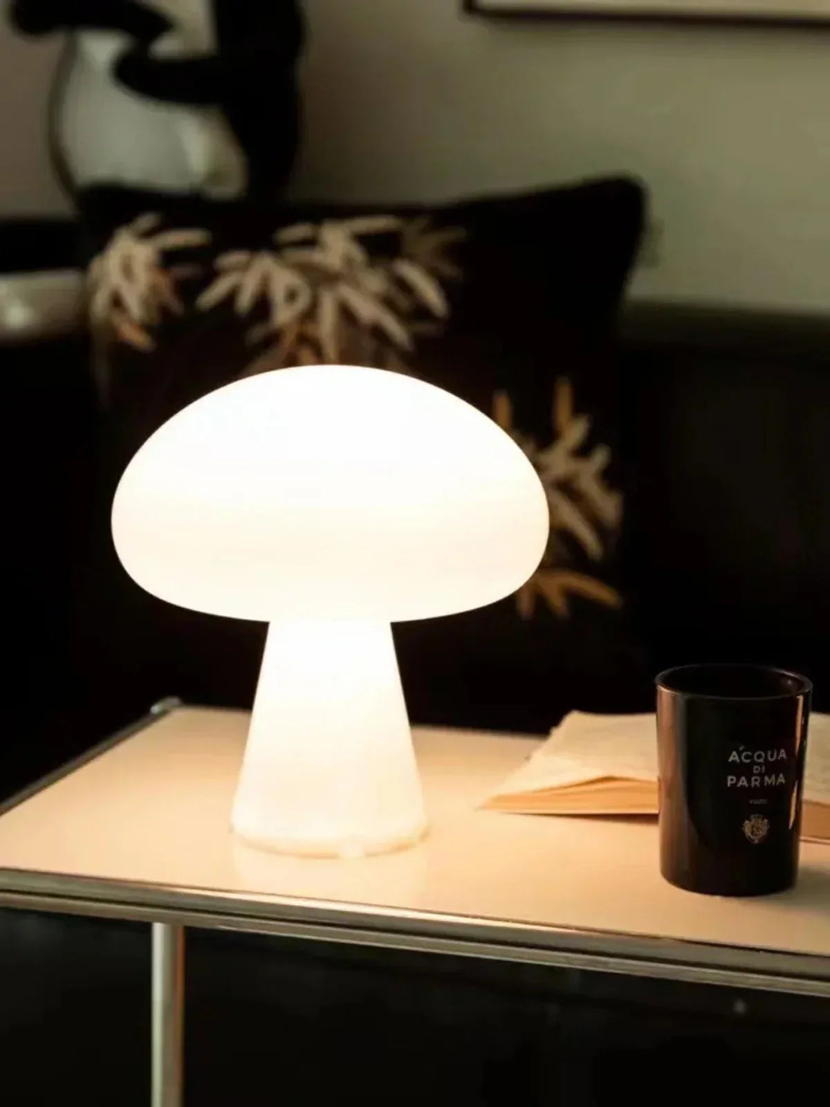 Classic White Ceramic Mushroom Table Lamp