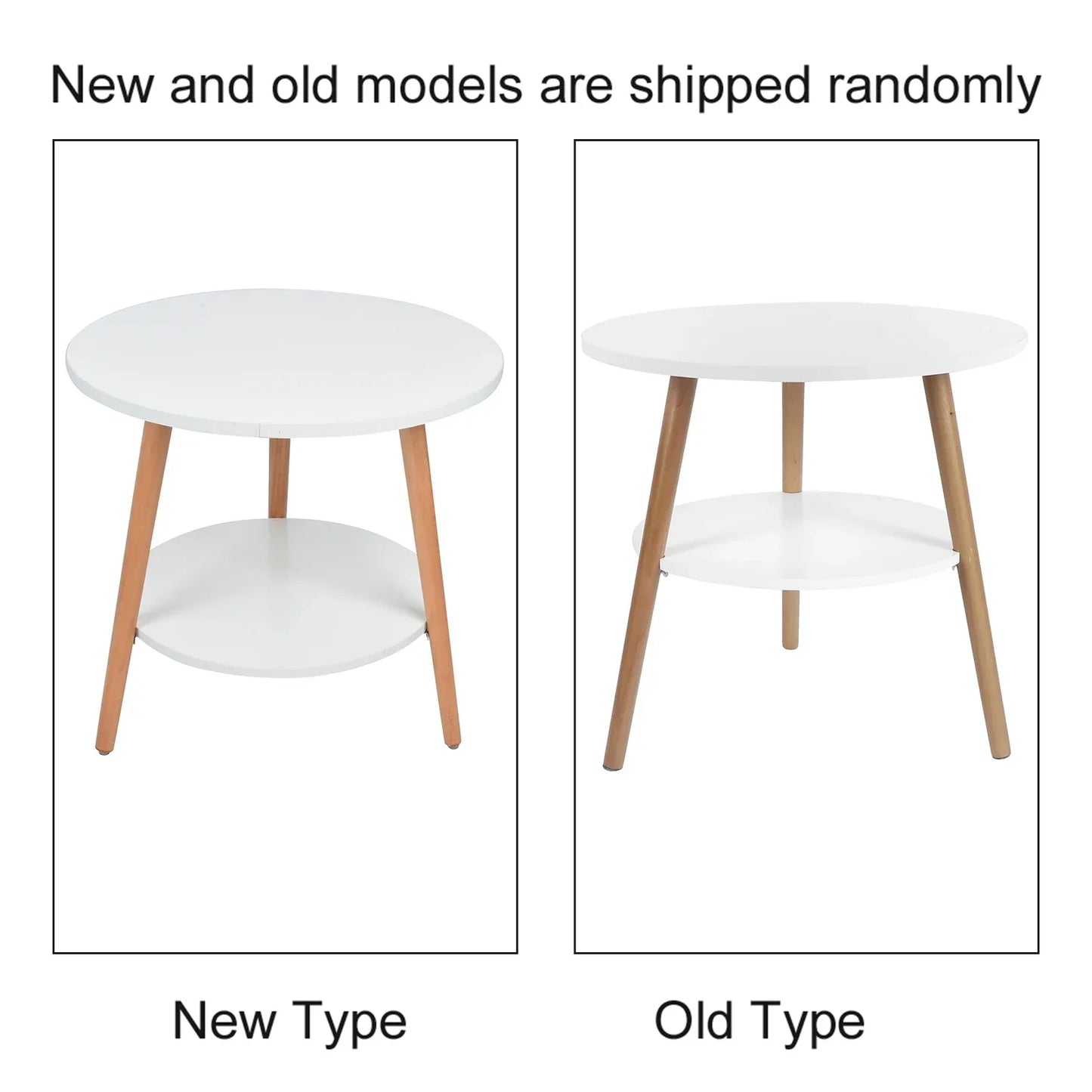 Compact 2 Tier End Table with Storage for Living Room