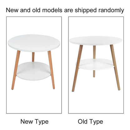 Compact 2 Tier End Table with Storage for Living Room