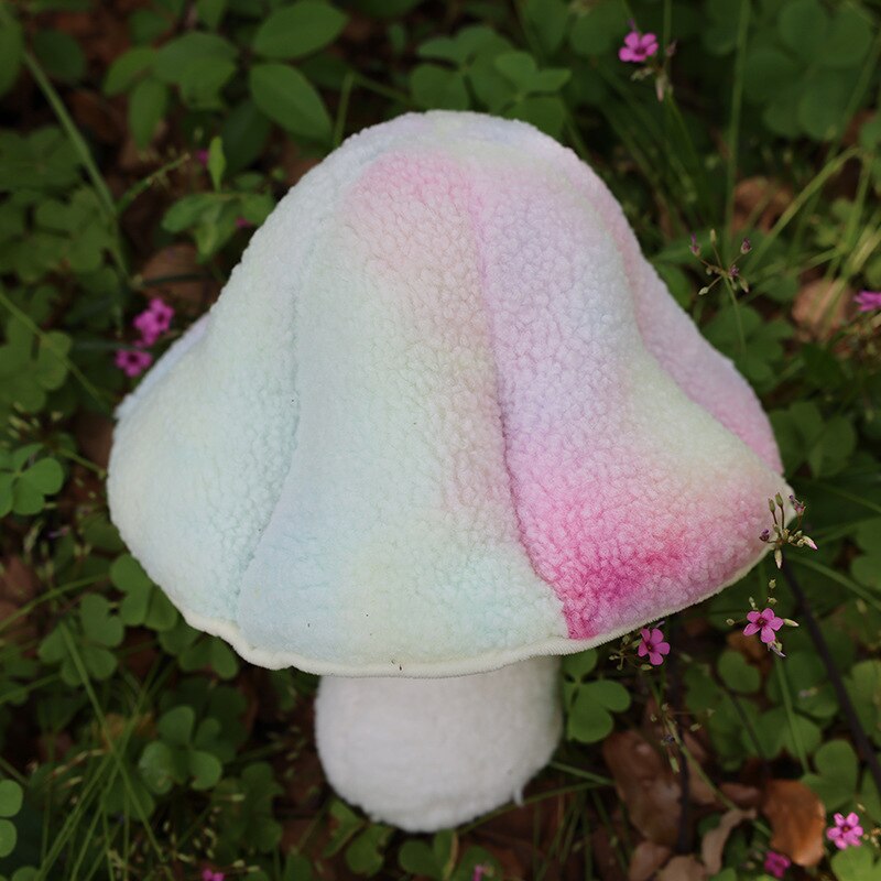 Soft Faux Fur Mushroom Pillow