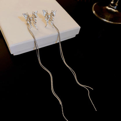 Beautiful Butterfly Design Zircon Earrings - Befez