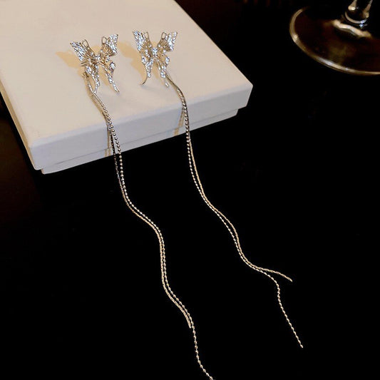 Beautiful Butterfly Design Zircon Earrings - Befez