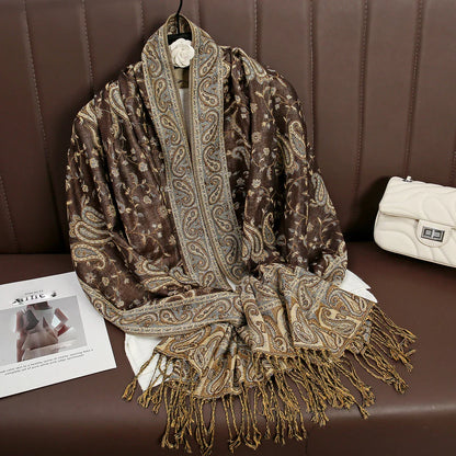 Soft Cashmere Women's Scarf Luxury Warm Print