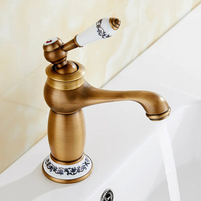 Classic Bronze Faucet with Ceramic Knob - Befez