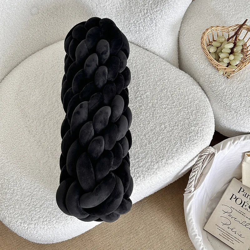 Woven Throw Pillow – Large Decorative Cushion for Home