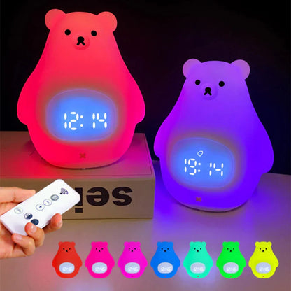 Fun Bear Nightlight Alarm Clock for Kids