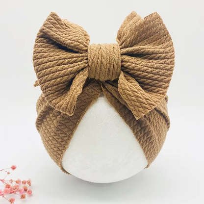 Soft Baby Beanie with Cute Bow Headband