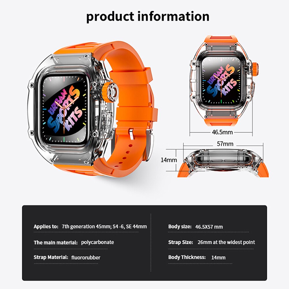 Clear Universal Smartwatch Strap Replacement Kit