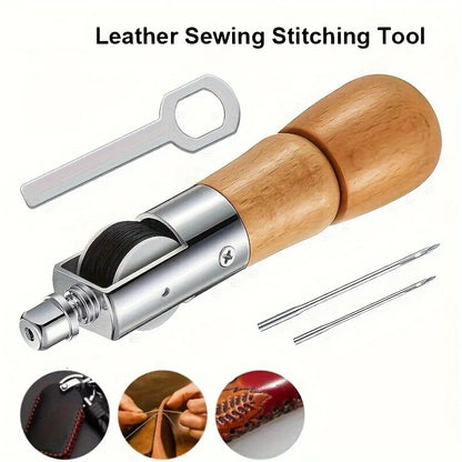 Leather Repair Kit with Tools and Wax Thread