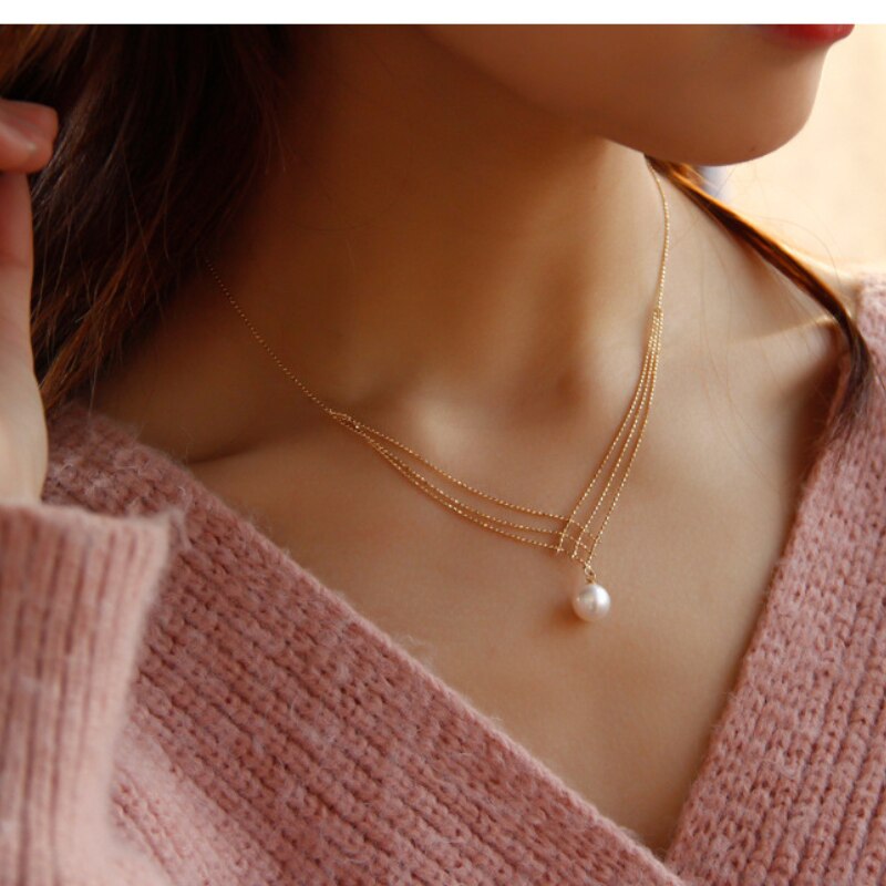 Chic Vintage Pearl Drop Necklace