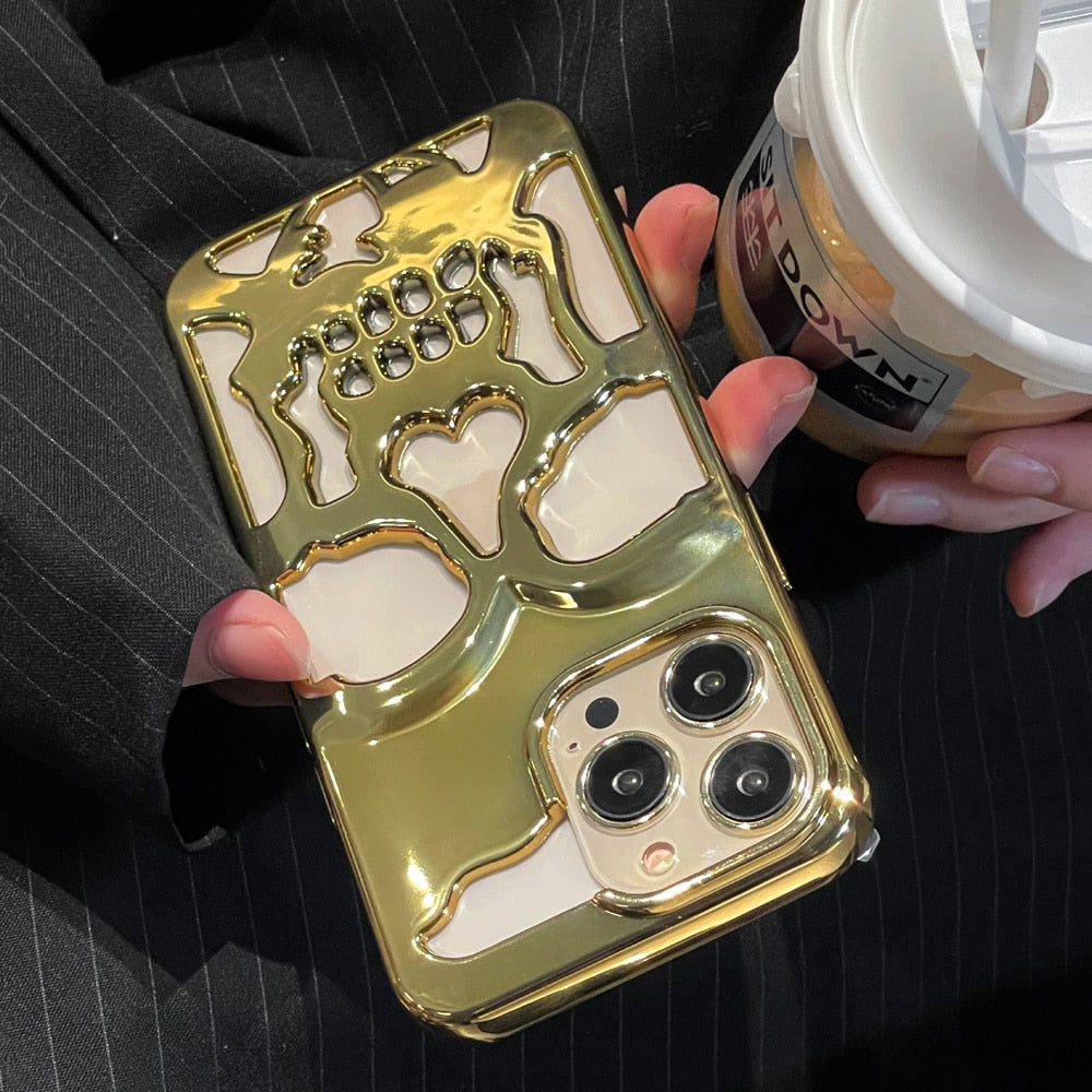 Dark Black Skull Phone Cover
