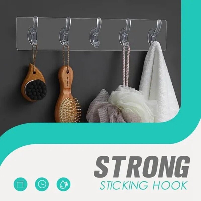 Clear Acrylic Easy Wall Hooks
