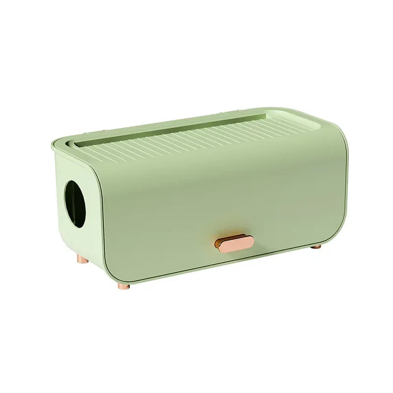 Protective Cable Storage Box with Lid for Home Office