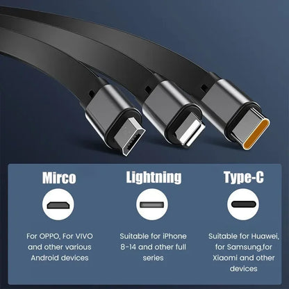 Universal Fast Charge 3-in-1 USB Cable