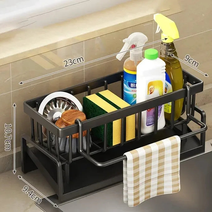 Practical Sink Caddy with Sponge Tray & Soap Holder