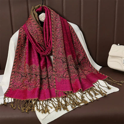 Soft Cashmere Women's Scarf Luxury Warm Print