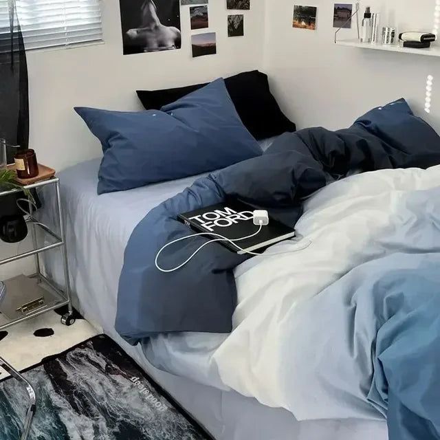 Soft Reversible Duvet Cover Set for Bed