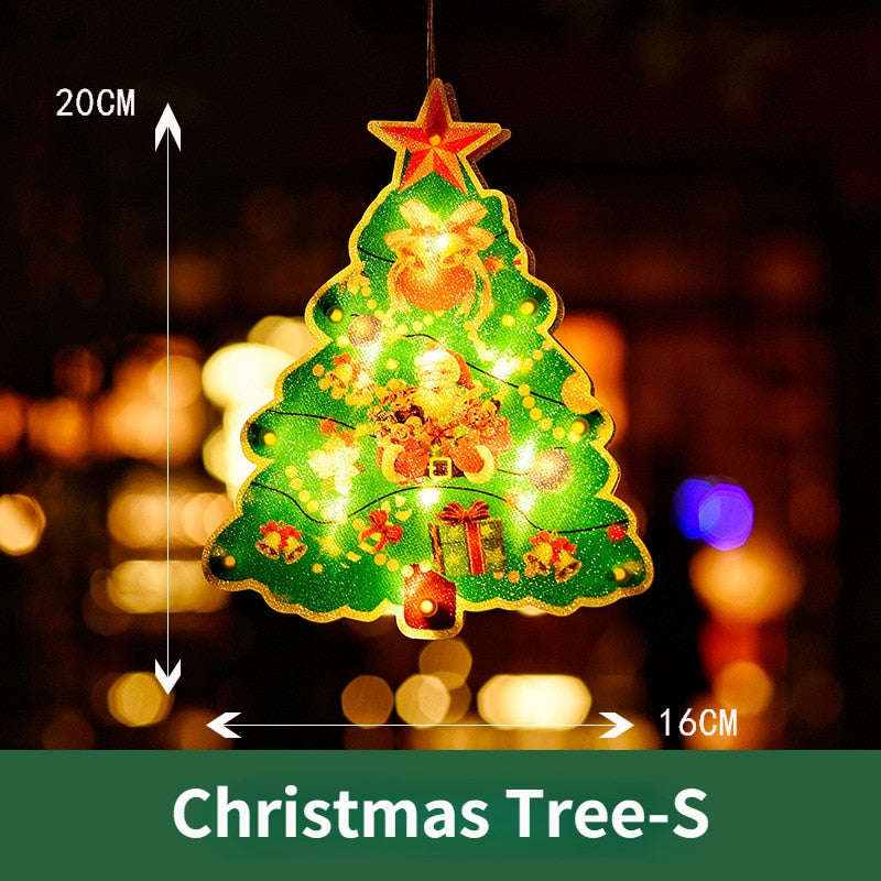 Colorful LED Christmas Window String Lights