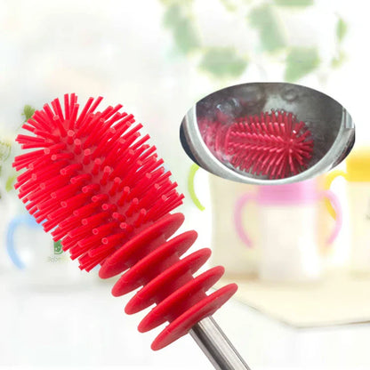 Soft Baby Bottle Cleaner Brush with Removable Head