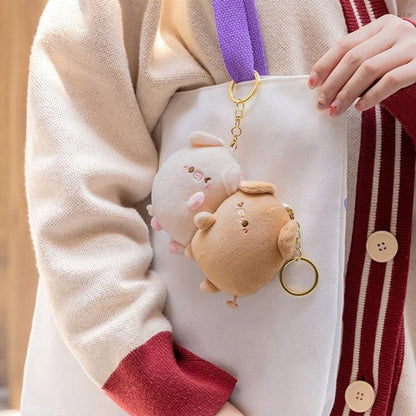 Sweet Couple Soft Plush Keychain
