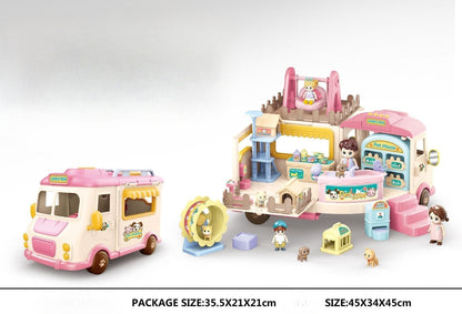 Big School Bus Play House Toy Set