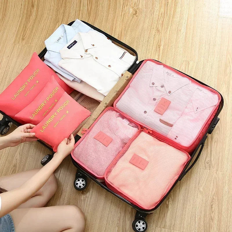 Practical Travel Luggage Organizer Kit 6-Piece Set