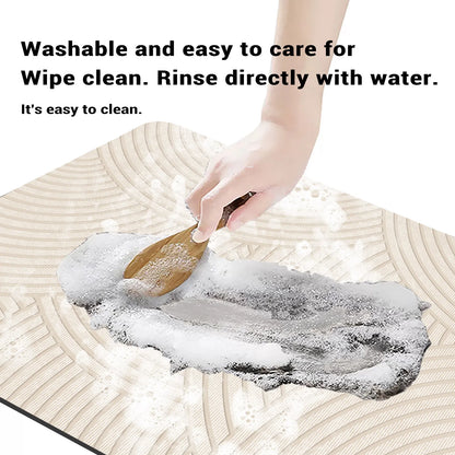 Soft Grip Bathroom Mat Fast Dry Shower Floor Rug