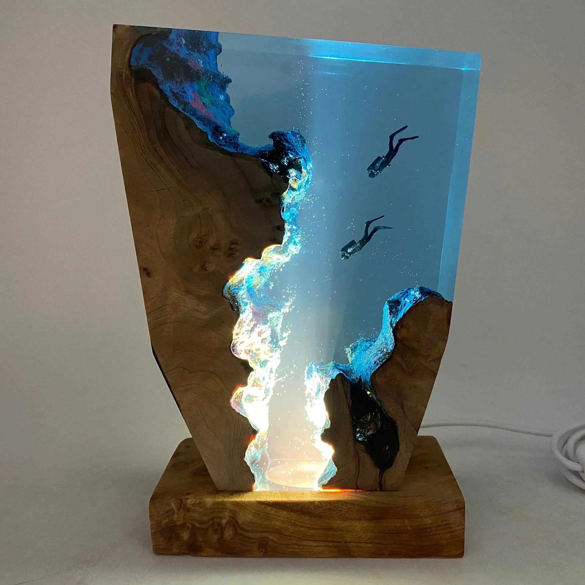 Coastal Glow Modern LED Table Lamp with USB Charger - Befez