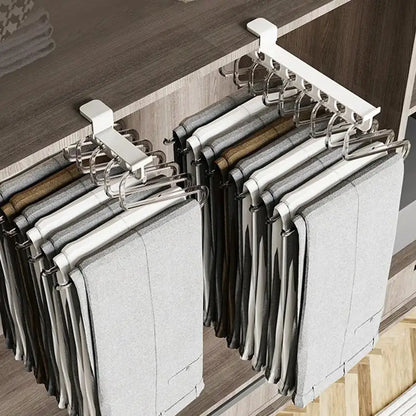 Space Saving Adjustable Closet Hanger Organizer Rail