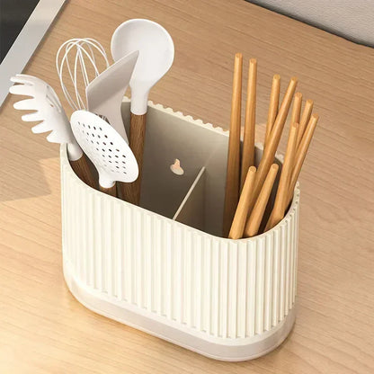 Space Saving Kitchen Cutlery Holder with Drain Tray