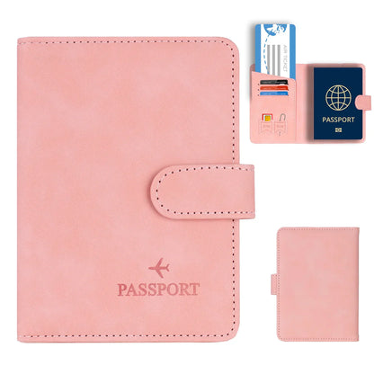 Premium RFID Passport Holder in Genuine Leather Style