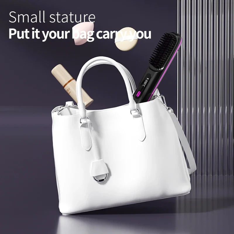 Portable Ceramic Hair Straightener with USB Charging