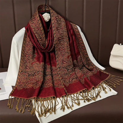 Soft Cashmere Women's Scarf Luxury Warm Print