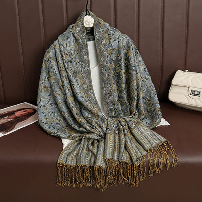 Soft Cashmere Women's Scarf Luxury Warm Print