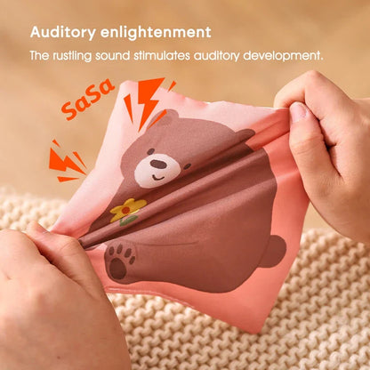 Soft Textured Tissue Box Toy for Baby Development