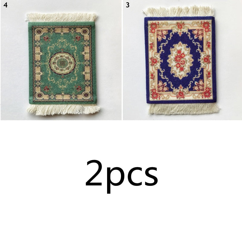 Small Vintage Rug Drink Coaster - Befez