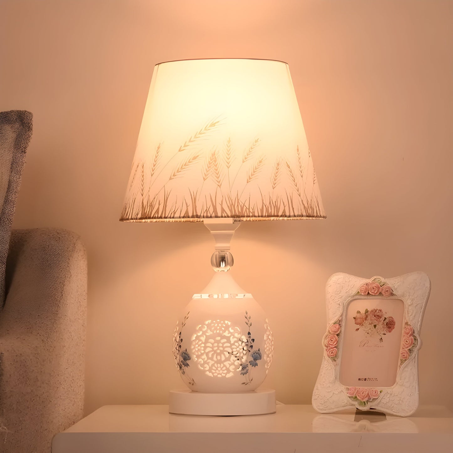 Stylish Crystal Glass Table Lamp with LED Touch Control
