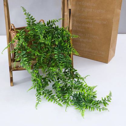 Realistic Hanging Boston Fern Plant Artificial Greenery