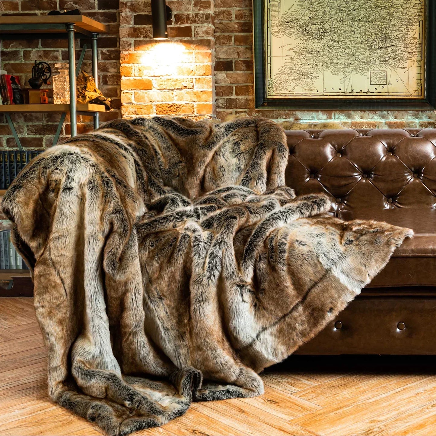 Plush Faux Fur Throw Blanket Soft Warm Sofa Blanket - Befez