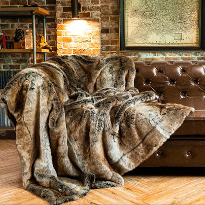 Plush Faux Fur Throw Blanket Soft Warm Sofa Blanket - Befez